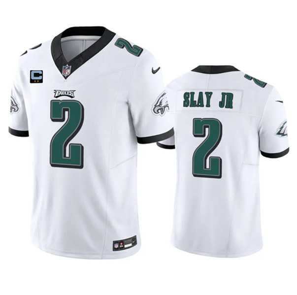 Men & Women & Youth Philadelphia Eagles #2 Darius Slay JR White 2023 F.U.S.E. With 2-Star C Patch Vapor Untouchable Limited Jersey